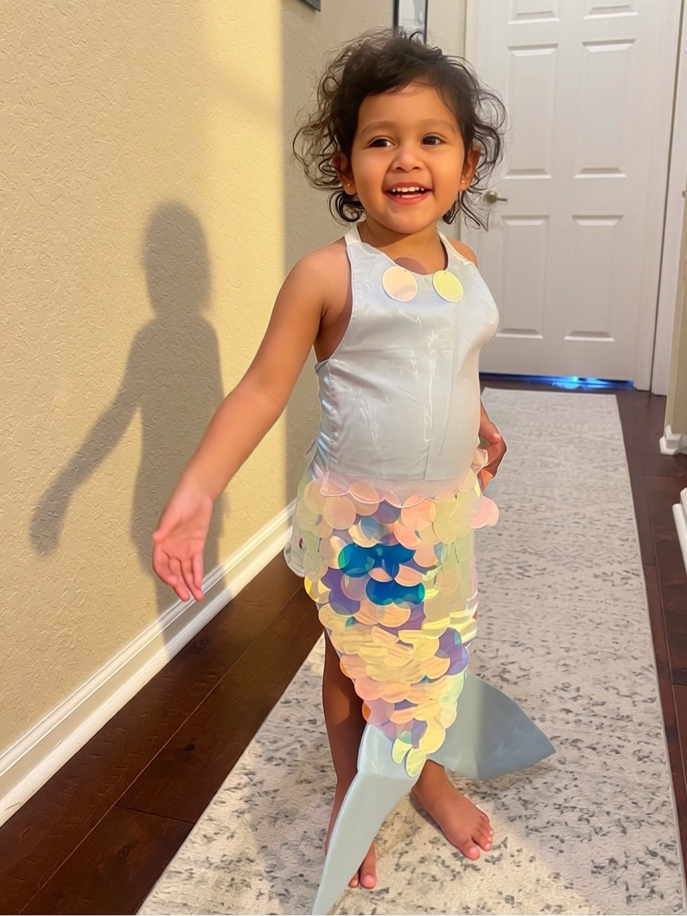 Meri Meri Lilac Mermaid Dress-Up Top with sequins tail wrap
